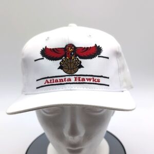 The Game| NWT Vintage NBA Atlanta Hawks White Sports Cap Snap Back